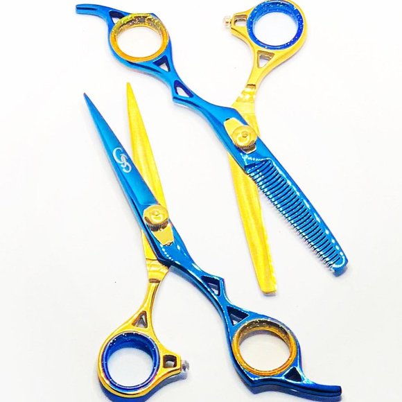 Barber Scissor Set Cutting And Thinning Shears - Picture 3 of 3